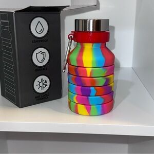 Red and Yellow Stainless Steel Thermos with Carrying Handle‎
